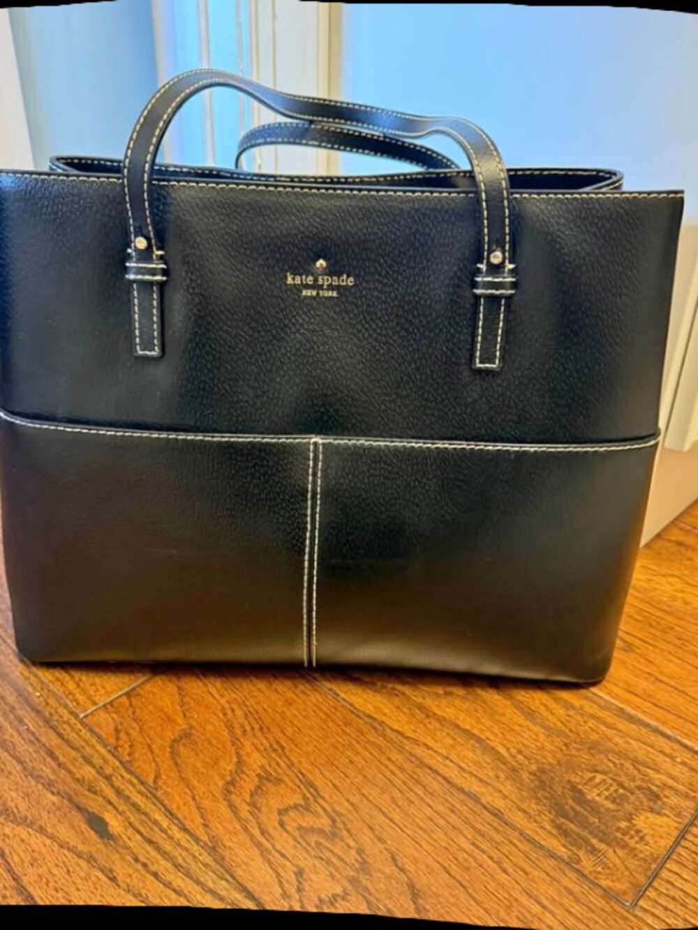 Vintage Kate Spade WKRU2625 Black Pebbled Leather Satchel NWOT